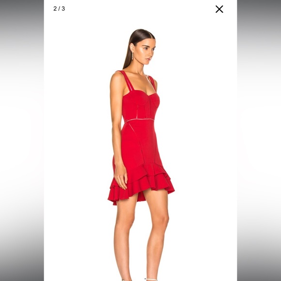 Jonathan Simkhai Sheer Trim Ruffled Crepe Minidress - Picture 2 of 14